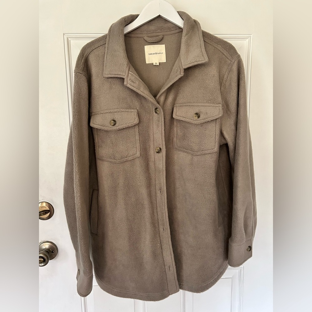 Thread & Supply Taupe Teddy Jacket